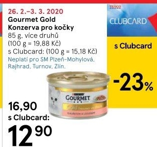 Konzerva pro kočky Gold Gourmet Purina