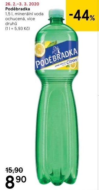 Ochucená voda Poděbradka