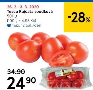 Rajčata soudková Tesco