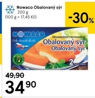 Sýr obalovaný mražený Nowaco