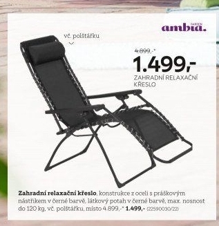 Zahradní lehátko Ambia