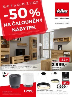 akční leták Kika nábytek 2.3.2020-15.3.2020