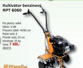 Benzínový kultivátor Riwall RPT 6060