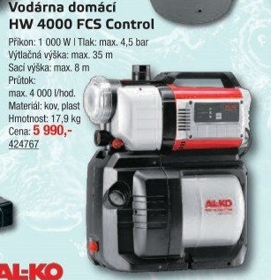 Domácí vodárna Al-KO HW 4000 FCS Control