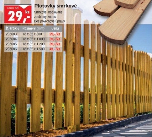 Dřevěná plotovka