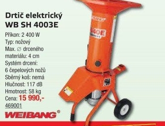 Drtič Weibang WBSH4003E