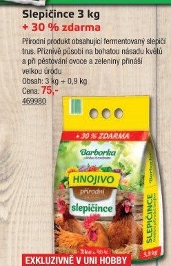 Hnojivo Slepičince Barborka