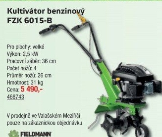 Kultivátor benzinový Fieldmann FZK6015B