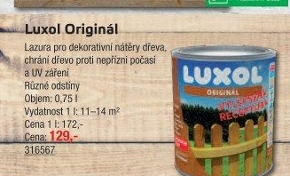 Lazura na dřevo Luxol