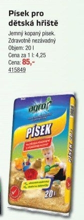 Písek na dětská pískoviště Agro
