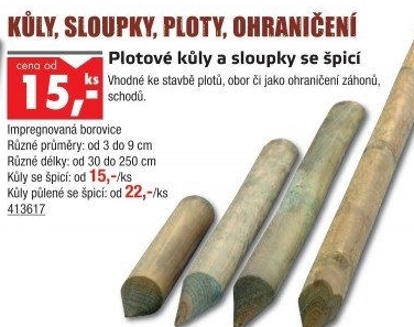 Plotový sloupek dřevěný