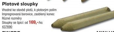 Plotový sloupek dřevěný