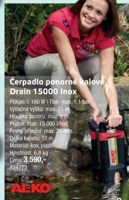 Ponorné čerpadlo kalové Al-Ko Drain 15000 Inox