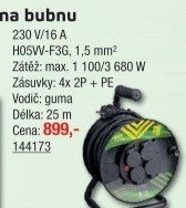 Prodlužovací kabel na bubnu Emos