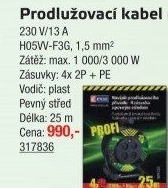 Prodlužovací kabel na bubnu Emos