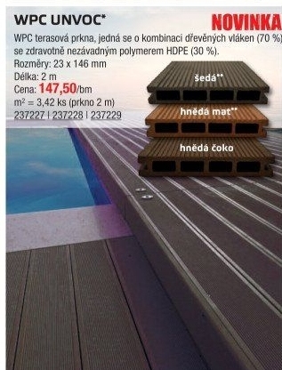 Terasové prkno WPC