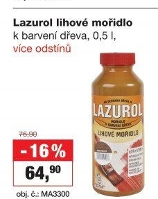 Lazura na dřevo Lihové mořidlo Lazurol