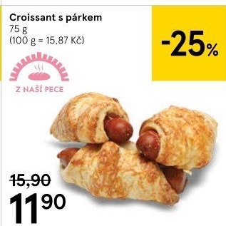 Croissant s párkem