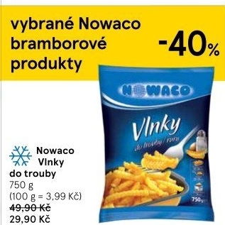 Hranolky vlnky mražené Nowaco