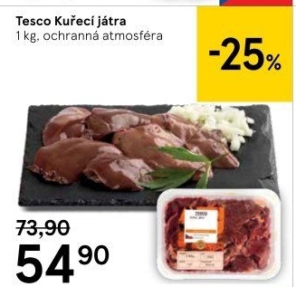 Kuřecí játra Tesco