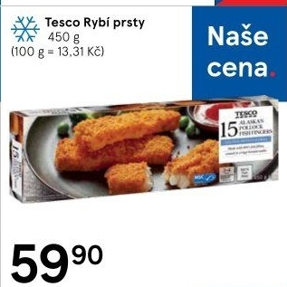 Rybí prsty mražené Tesco