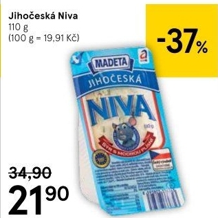 Sýr Niva Jihočeská 50% Madeta