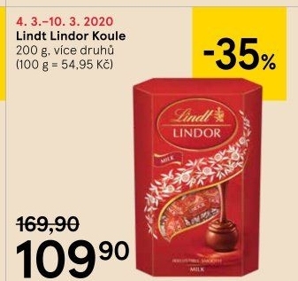 Bonboniéra Pralinky Lindor Lindt