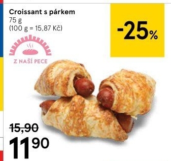 Croissant s párkem