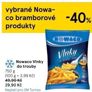 Hranolky vlnky mražené Nowaco