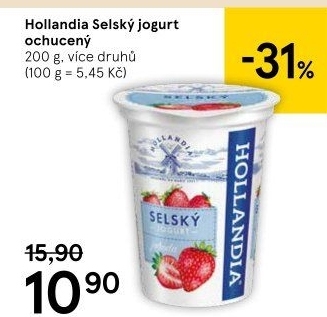 Ochucený jogurt selský Hollandia
