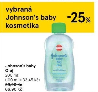 Olej tělový dětský Johnson'