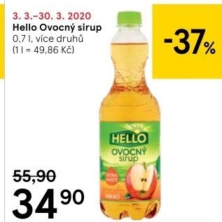 Sirup Extra hustý Hello