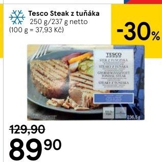 Tuňák steak mražený Tesco