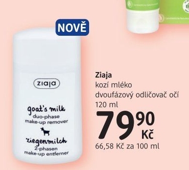 Dvoufázový odličovač očí kozí Ziaja