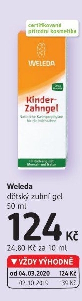 Gel na zuby dětský Weleda