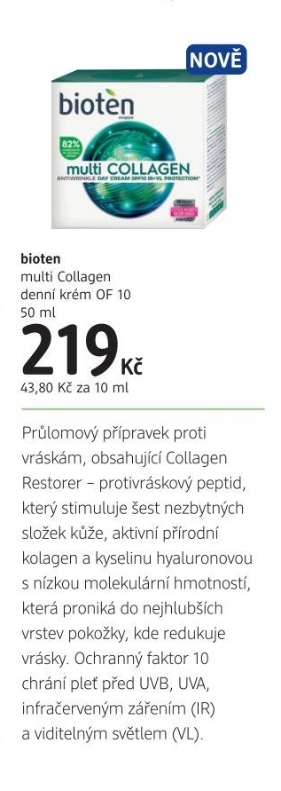 Krém pleťový multi Collagen OF 10 Bioten