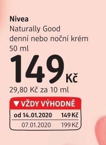 Krém pleťový rozjasňující Naturally Good Nivea