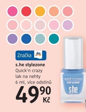 Lak na nehty quick´n crazy s.he stylezone