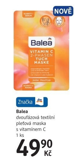 Maska pleťová textilní Balea