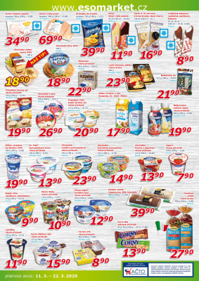 akční leták ESO MARKET 11.3.2020-22.3.2020