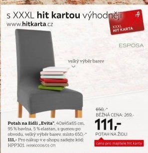 Potah na židli Esposa
