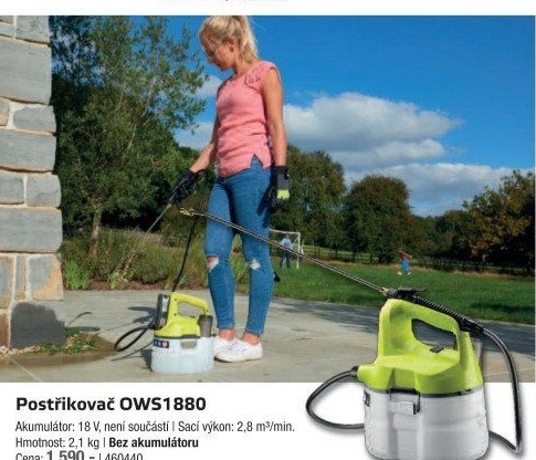 Aku postřikovač Ryobi OWS1880