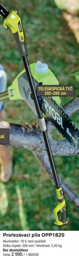 Aku teleskopická pila OPP1820 Ryobi