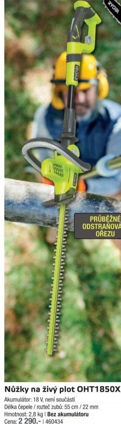Aku teleskopické nůžky OHT1850X Ryobi
