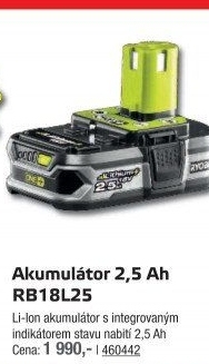 Akumulátor RB18L25 Ryobi