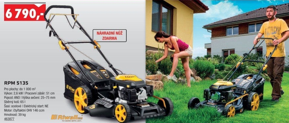 Benzínová sekačka Riwall RPM 5135