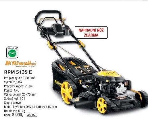 Benzínová sekačka Riwall RPM 5135