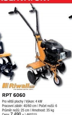 Benzínový kultivátor Riwall RPT 6060