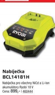 Nabíječka BCL14181H Ryobi