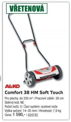 Vřetenová sekačkaAl-Ko Comfort 38 HM Soft Touch